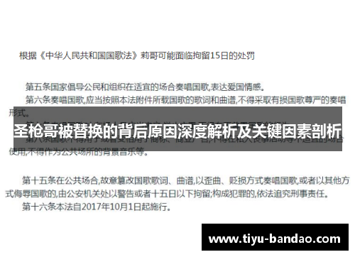 圣枪哥被替换的背后原因深度解析及关键因素剖析